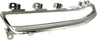 Front Upper Grille Primed Shell And Insert + Molding Chrome Direct Replacement Compatible With 2008-2012 Chevrolet Malibu GM1200601 GM1210114 15823699 15823701