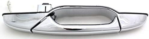 Rear Exterior Door Handle Chrome Left Driver Side Direct Replacement Compatible with 2007-2013 Chevrolet Silverado 1500 2500 3500HD GM1520130 22738725