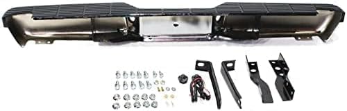 Step Bumper Assembly Chrome Steel With Pads Fleetside Direct Replacement Compatible With 1993-2011 Ford Ranger FO1102306 4L5Z17906AA-PFM