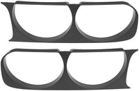 Set of 2 Front Head Light Bezel Textured Right Passenger & Left Driver Side Direct Replacement Compatible With 2008-2014 Dodge Challenger CH2511100 CH2510100 68051526AA 68051527AA