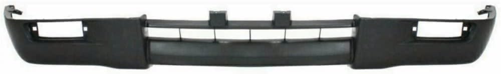 Front Bumper Chrome Steel + Lower Valance Panel Textured + Signal Lamp Left Driver & Right Passenger Side Direct Replacement Compatible With 1995-1997 Toyota Tacoma TO1002156