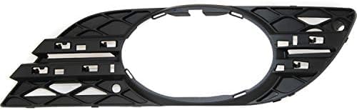 Set Of 2 Front Fog Light Molding Primed Plastic Left Driver & Right Passenger Side Direct Replacement Compatible With 2007-2009 Mercedes Benz E-Class MB1039115 MB1038115