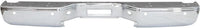 Rear Bumper Face Bar Only Chrome Steel Direct Replacement Compatible With 2007-2015 Nissan Titan NI1102150 850309FM0D