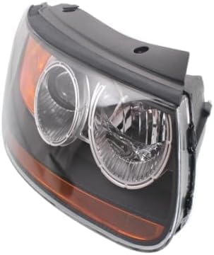 Set Of 2 Front Head Light Assembly Plastic Left Driver & Right Passenger Side Direct Replacement Compatible With 2007-2008 Hyundai Santa Fe HY2502139 HY2503139 921010W050 921020W050