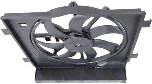 Front Radiator Fan Assembly Plastic Direct Replacement Compatible with 2013-2019 Nissan Sentra NI3115146 214819AM0A