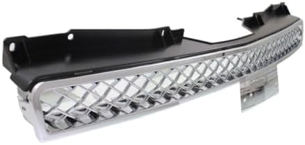 ont Upper & Lower Grilles Chrome Plastic Direct Replacement Compatible With 2007-2013 Chevrolet Avalanche / 2007-2014 Tahoe GM1200590 GM1200609 22830012 15944326