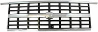 Front Grille Chrome Shell And Argent Insert Direct Replacement Compatible With 1989-1991 Chevrolet Suburban GM1200169 15628796