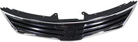 Front Grille Chrome Shell & Primed Insert Direct Replacement Compatible With 2010-2012 Nissan Versa NI1200242 62310ZW80A