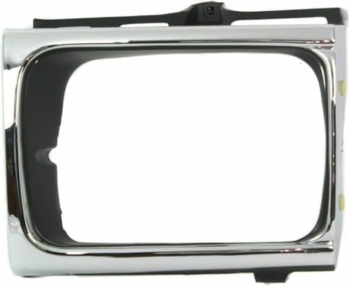 Front Bumper Chrome + Grille + Lower Valance + Headlight Bezels Right Passenger & Left Driver Side Direct Replacement Compatible With 1992-1995 Toyota Pickup 4WD TO1002104 TO1095105