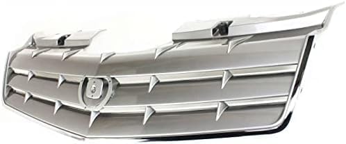 Front Grille Primed Gray Shell And Insert Direct Replacement Compatible With 2006-2009 Cadillac SRX GM1200612 15925771