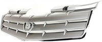Front Grille Primed Gray Shell And Insert Direct Replacement Compatible With 2006-2009 Cadillac SRX GM1200612 15925771