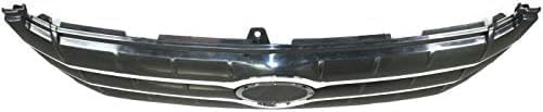 Front Grille Assembly Textured Shell And Insert With Chrome Molding Plastic Direct Replacement Compatible With 2005-2007 Toyota Avalon TO1200287 53101AC030C0