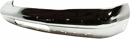 Front Bumper Chrome Steel Direct Replacement Compatible With 1992-2007 Ford E-Series FO1002348 4C2Z17757DA