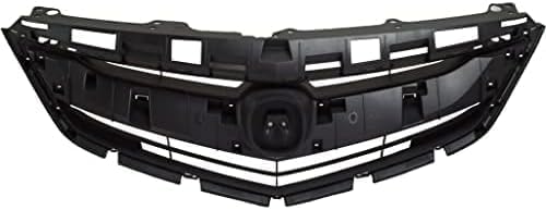 Front Grille Assembly Textured Shell and Insert Plastic Direct Replacement Compatible With 2016-2018 Acura ILX AC1200129 71121TX6A51