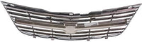 Front Grille Assembly Painted Dark Gray Shell And Insert With Chrome Center Bar Direct Replacement Compatible With 2000-2004 Chevrolet Impala GM1200428 10289769