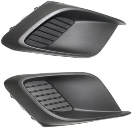 Set Of 2 Front Fog Light Cover Textured Plastic Left Driver & Right Passenger Side Direct Replacement Compatible With 2014-2016 Mazda 3 / Sport MA1039122 MA1038122