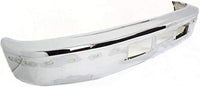 Front Bumper Chrome Steel With Air And Molding Hole + Lower Valance Panel Textured Direct Replacement Compatible With 1992-1997 Ford F-Series FO1002254 FO1095154 F2TZ17626A