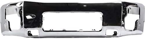 Front Bumper Face Bar Chrome Steel Direct Replacement Compatible With 2004-2015 Nissan Titan / 2005-2007 Armada NI1002136 62022ZR08A