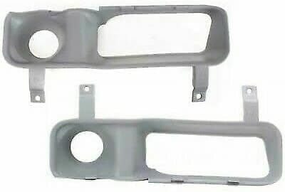 Front Bumper + Grille Chrome Shell + Upper & Lower Cover + Valance Textured + Fog Lamp Moldings Left & Right Side Direct Replacement For 1994-2002 Dodge Ram 1500 2500 3500 CH1002256