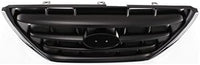 Front Grille Chrome Shell With Primed Insert Plastic Direct Replacement Compatible With 2004-2006 Hyundai Elantra HY1200140 863602D500