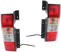 Set Of 2 Tail Light Assembly Plastic Left Driver & Right Passenger Side Direct Replacement Compatible With 2012-2021 Nissan NV1500 / NV2500 / NV3500 NI2801198 NI2800198