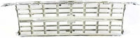 Front Grille Assembly Chrome Shell And Painted Gray Insert Plastic Direct Replacement Compatible With 1992-1996 Chevrolet G-Series Van GM1200241