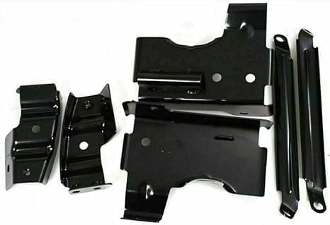 Front Bumper Primed Steel with Brackets + Lower Valance + Fog Light Left & Right Side Direct Replacement Compatible With 2003-2006 GMC Sierra 1500 2500HD 3500 GM1002464
