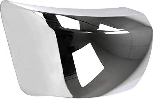 Front Bumper End Cap Chrome Without Fog Light Hole + Headlight Assembly Left Driver & Right Passenger Side Direct Replacement Compatible With 2007-2013 Chevrolet Silverado 1500