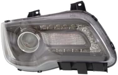 Set Of 2 Front Head Light Assembly Plastic Left Driver & Right Passenger Side Direct Replacement Compatible With 2015-2017 Chrysler 300 CH2503269 CH2502269 68214382AD 68214383AD