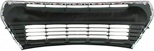 Front Bumper Grille Primed With Chrome Molding Plastic Direct Replacement Compatible With 2014-2016 Toyota Corolla TO1036150 5310202210