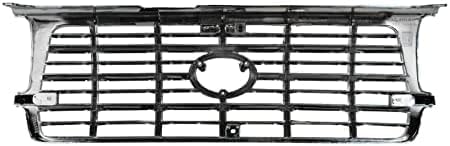 Front Grille Assembly Chrome Shell With Painted Dark Argent Insert Direct Replacement Compatible With 1995-1997 Toyota Land Cruiser TO1200207 5310160130