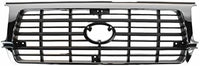 Front Grille Assembly Chrome Shell With Painted Dark Argent Insert Direct Replacement Compatible With 1995-1997 Toyota Land Cruiser TO1200207 5310160130