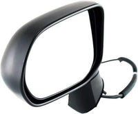 Front Power Mirror Manual Folding Heated Primed Left Driver Side Direct Replacement Compatible With 2006-2011 Honda Civic HO1320221 76250SNEA01