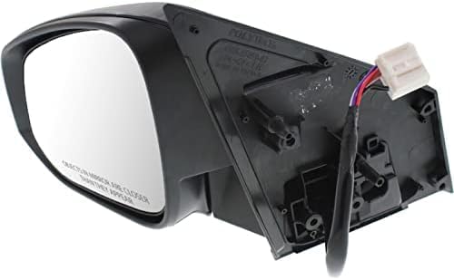 Set Of 2 Front Power Mirror Manual Folding Heated Primed Right Passenger & Left Driver Side With LED Signal Light Replacement Compatible With 2013-2015 Toyota RAV4 TO1321310 TO1320310
