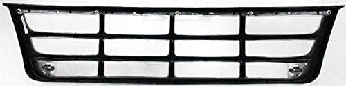 Front Grill Chrome Shell With Primed Insert Plastic Direct Replacement Compatible With 1992-1996 Ford Econoline Van Super Duty FO1200180 F2UZ8200A