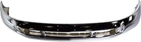 Front Bumper Chrome Steel Without Lower Valance Holes Direct Replacement Compatible With 1999-2004 Ford F Series Super Duty FO1002374 1C3Z17757MAA F81Z17757BA