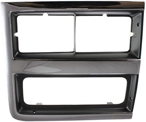Set Of 2 Front Head Light Bezel Left Driver & Right Passenger Side Direct Replacement Compatible With 1989 R2500 / 1989-1991 R3500 GM2513162 GM2512161 15628670 15628669