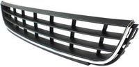 Front Bumper Lower Grille With Chrome Trim Plastic Direct Replacement Compatible With 2011-2014 Volkswagen Jetta VW1036120 5C6853671RYP