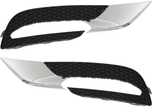 Set Of 2 Front Fog Light Molding With Chrome Trim Right Passenger & Left Driver Side Direct Replacement Compatible With 2013-2017 Buick Enclave GM1039152 GM1038152 20983394 20983395
