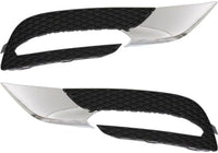 Set Of 2 Front Fog Light Molding With Chrome Trim Right Passenger & Left Driver Side Direct Replacement Compatible With 2013-2017 Buick Enclave GM1039152 GM1038152 20983394 20983395