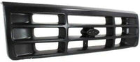 Front Grille Painted Black Shell & Insert Direct Replacement Compatible With 1992-1997 Ford F-Series FO1200172 F6TZ8200AAA