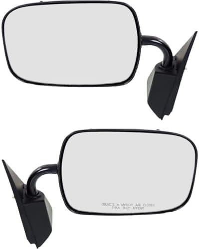 Set Of 2 Front Mirror Non-Towing Manual Adjust & Folding Non-Heated Primed Left Driver & Right Passenger Side Direct Replacement Compatible With 1988-2000 C/K Full Size Pickup