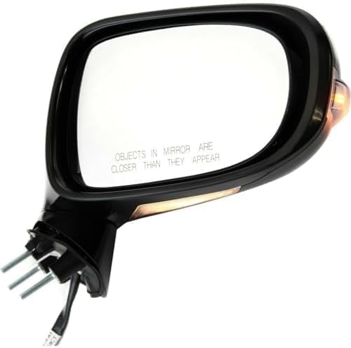 Set Of 2 Front Power Mirror Manual Folding Heated Primed Plastic Left Driver & Right Passenger Side Direct Replacement Compatible With 2009-2013 Lexus IS250 / IS350