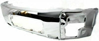 Front Bumper Face Bar Chrome Steel + End Caps Primed + Brackets Set Direct Replacement Compatible With 2004-2007 Nissan Titan NI1002136 NI1004147 NI1005147 NI1032104 NI1066130