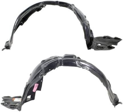 Set Of 2 Front Fender Liner Plastic Left Driver & Right Passenger Side Direct Replacement Compatible With 2006-2007 Lexus GS430 LX1251113 LX1250113 5380530090 5380630090