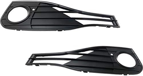 Set Of 2 Front Fog Light Molding Textured Plastic Left Driver & Right Passenger Side Direct Replacement Compatible With 2014-2020 BMW 4-Series BM1038194 BM1039194