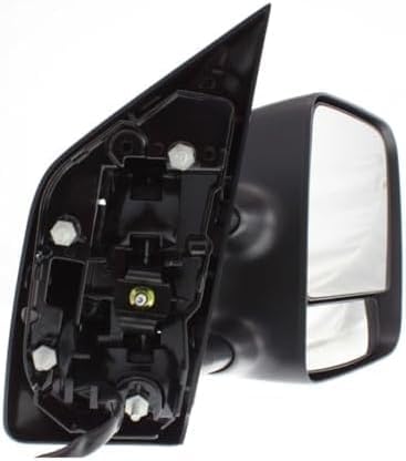 Set Of 2 Front Power Mirror Manual Folding Heated Chrome Plastic Left Driver & Right Passenger Side Direct Replacement Compatible With 2004-2005 Nissan Titan SE NI1321202 NI1320202