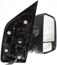 Set Of 2 Front Power Mirror Manual Folding Heated Chrome Plastic Left Driver & Right Passenger Side Direct Replacement Compatible With 2004-2005 Nissan Titan SE NI1321202 NI1320202