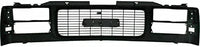 Front Grille Primed Shell And Cross Bar Insert With Chrome Opening Molding Direct Replacement Compatible With 1994-2000 GMC C/K-Series / 1994-1999 Suburban GM1200392 12388709