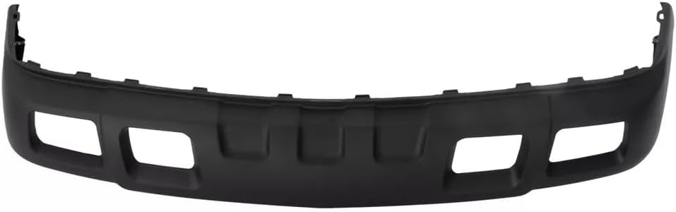 Front Bumper Lower Valance Air Deflector Textured Black with Fog Light & Tow Hook Holes Direct Replacement For 2002-2006 Avalanche / 2003-2006 Chevrolet Silverado 1500 2500HD 3500